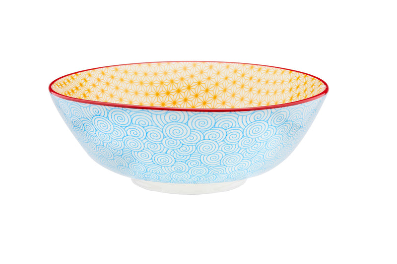 Bol PATTERN Ø21cm - 2 pièces - Bleu clair / jaune