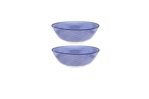 Bol PATTERN Ø21cm - 2 pièces - Dark blue