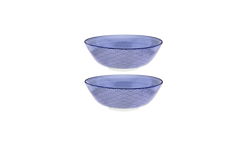 Bol PATTERN Ø21cm - 2 pièces - Dark blue