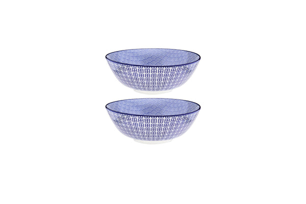 Bol PATTERN Ø21cm - 2 pièces - Dark blue