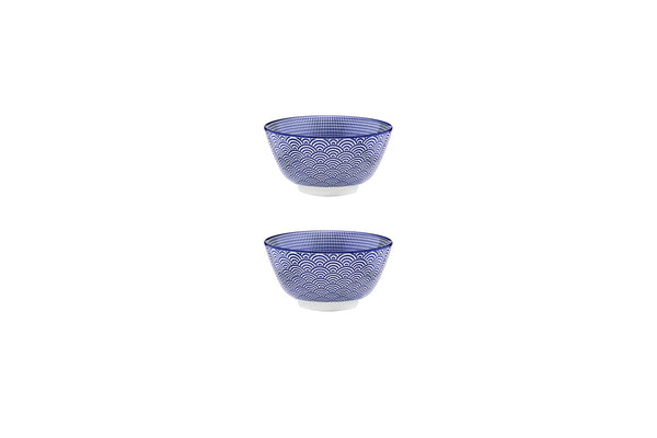 Bol PATTERN Ø12cm - 2 pièces - Dark blue