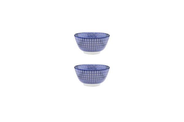 Bol PATTERN Ø12cm - 2 pièces - Dark blue