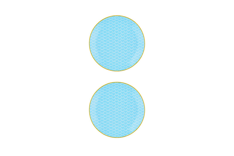 Assiette PATTERN Ø21cm - 2 pièces - Bleu clair