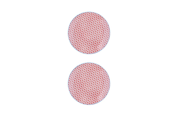Assiette PATTERN Ø21cm - 2 pièces - Rouge