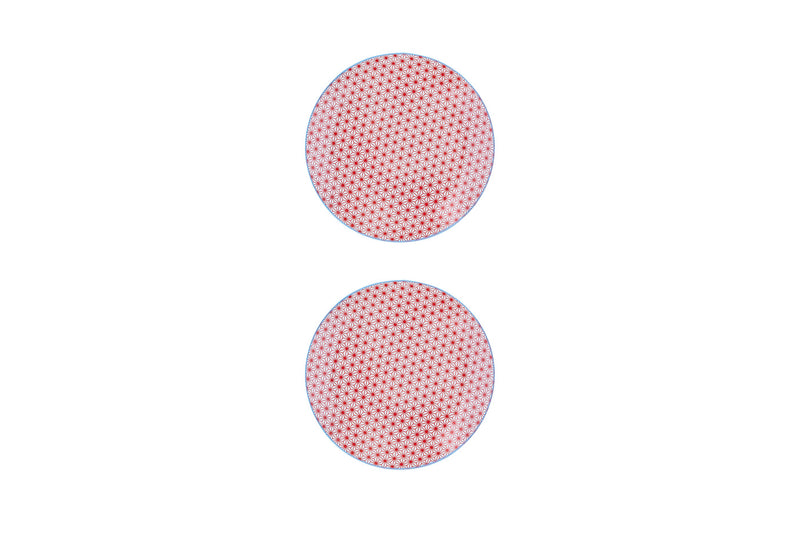 Assiette PATTERN Ø21cm - 2 pièces - Rouge