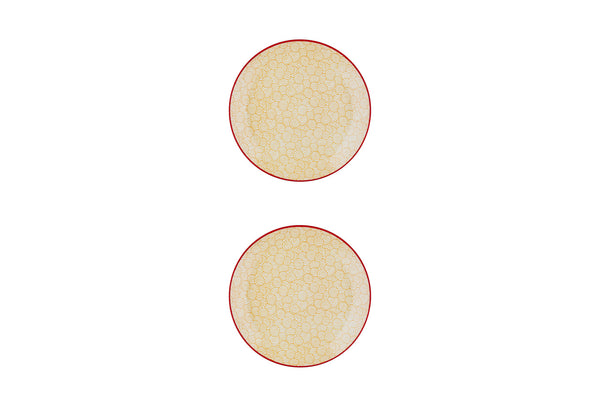 Assiette PATTERN Ø21cm - 2 pièces - Jaune