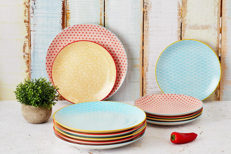 Assiette PATTERN Ø21cm - 2 pièces - Jaune