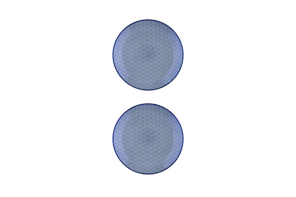 Assiette PATTERN Ø21cm - 2 pièces - Dark blue