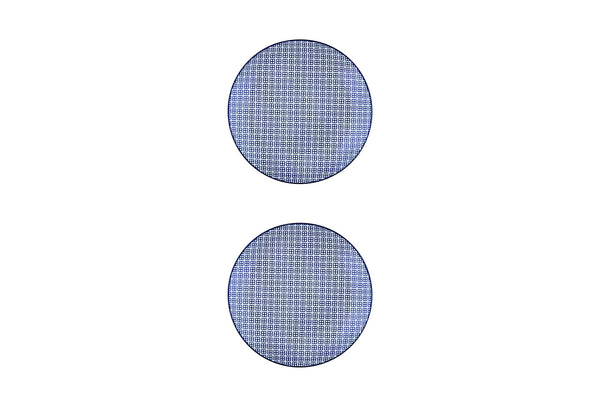 Assiette PATTERN Ø21cm - 2 pièces - Dark blue