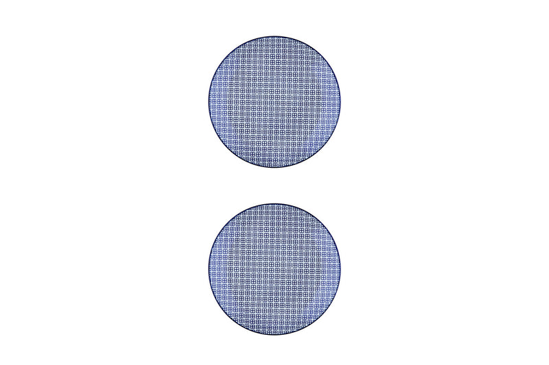 Assiette PATTERN Ø21cm - 2 pièces - Dark blue