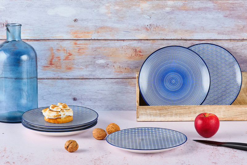 Assiette PATTERN Ø21cm - 2 pièces - Dark blue