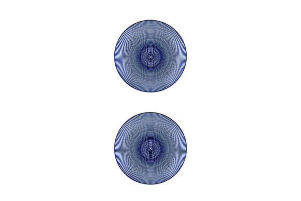 Assiette PATTERN Ø21cm - 2 pièces - Dark blue