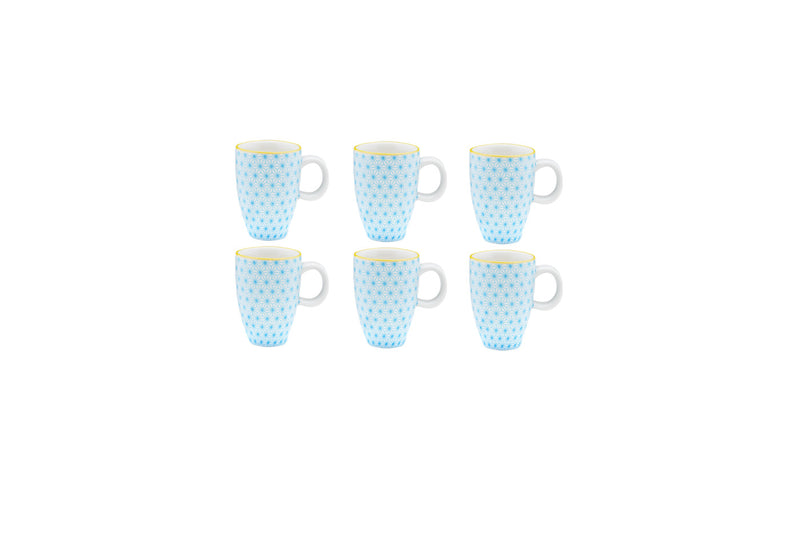 Tasse PATTERN 9cl - 6 pièces - Bleu clair