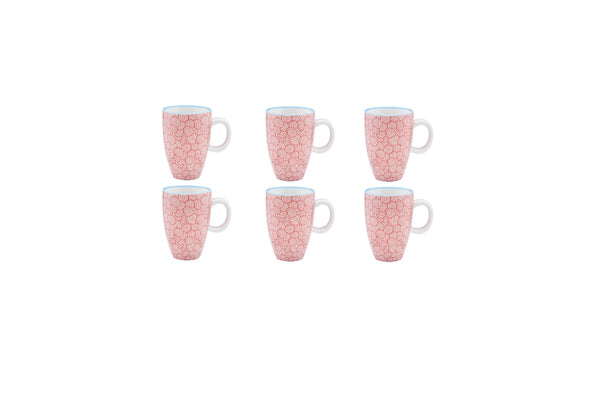 Tasse PATTERN 9cl - 6 pièces - Rouge