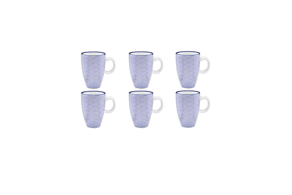 Tasse PATTERN 9cl - 6 pièces - Dark blue
