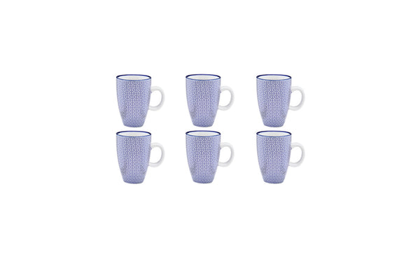 Tasse PATTERN 9cl - 6 pièces - Dark blue