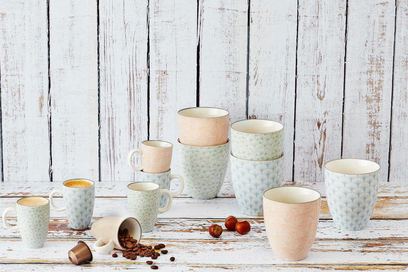 Tasse PATTERN 9cl - 6 pièces - Rose