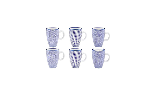 Tasse PATTERN 9cl - 6 pièces - Dark blue