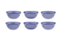 Bol PATTERN Ø15cm - 6 pièces - Dark blue