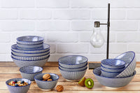 Bol PATTERN Ø15cm - 6 pièces - Dark blue