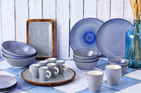Bol PATTERN Ø15cm - 6 pièces - Dark blue