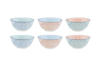Bol PATTERN Ø15cm - 6 pièces - Pastel