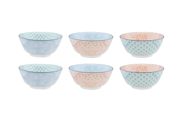 Bol PATTERN Ø15cm - 6 pièces - Pastel