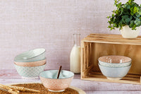 Bol PATTERN Ø15cm - 6 pièces - Pastel