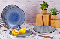 Assiette PATTERN Ø26cm - 6 pièces - Dark blue