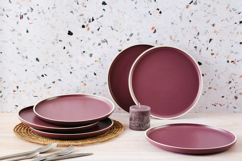 Assiette ORIGIN Ø26,5cm - 6 pièces - Prune