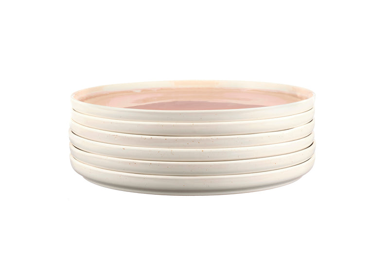 Assiette OXYGEN Ø27cm - 6 pièces - Rose poudre