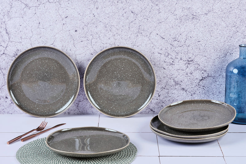 Assiette STELLAR Ø27cm - 6 pièces - Gris béton