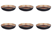 Assiette creuse IRIS Ø22,5cm - 6 pièces - Marron sauvage