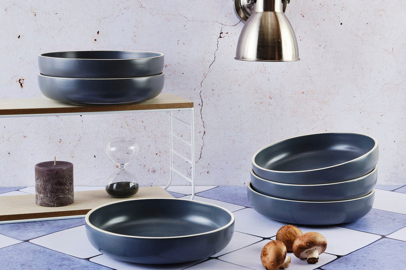 Assiette creuse ORIGIN Ø22cm - 6 pièces - Basalte