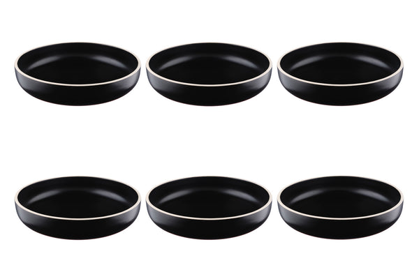 Assiette creuse ORIGIN Ø22cm - 6 pièces - Charbon