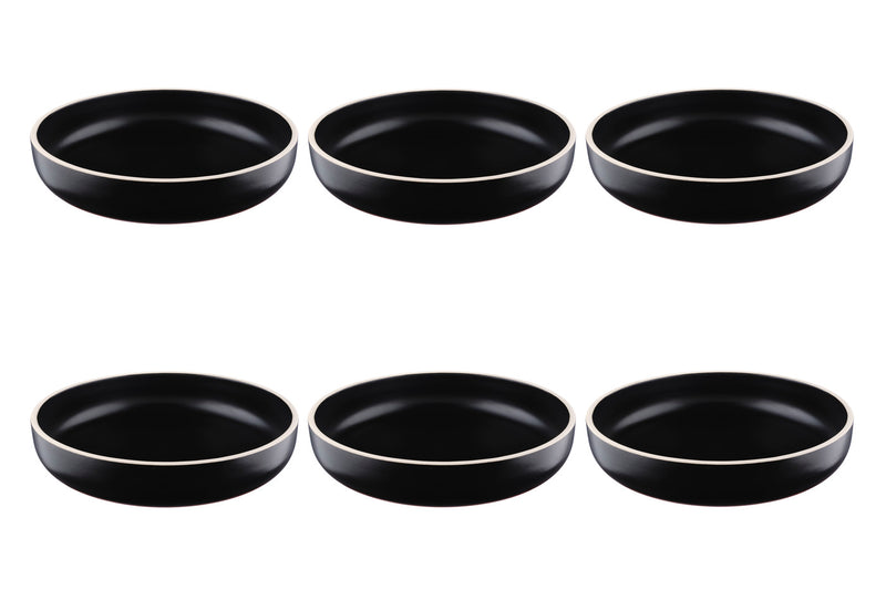 Assiette creuse ORIGIN Ø22cm - 6 pièces - Charbon