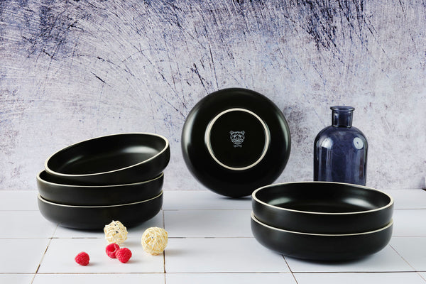 Assiette creuse ORIGIN Ø22cm - 6 pièces - Charbon