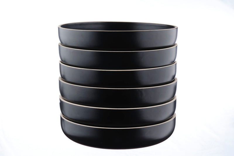Assiette creuse ORIGIN Ø22cm - 6 pièces - Charbon