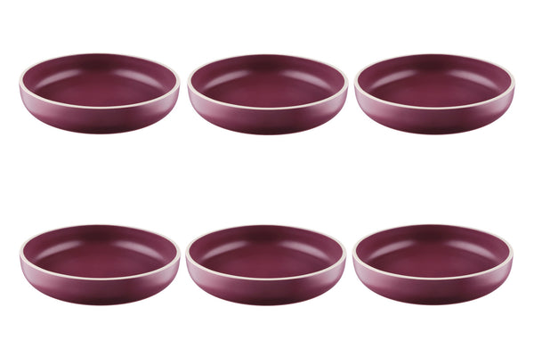 Assiette creuse ORIGIN Ø22cm - 6 pièces - Prune