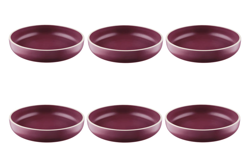 Assiette creuse ORIGIN Ø22cm - 6 pièces - Prune
