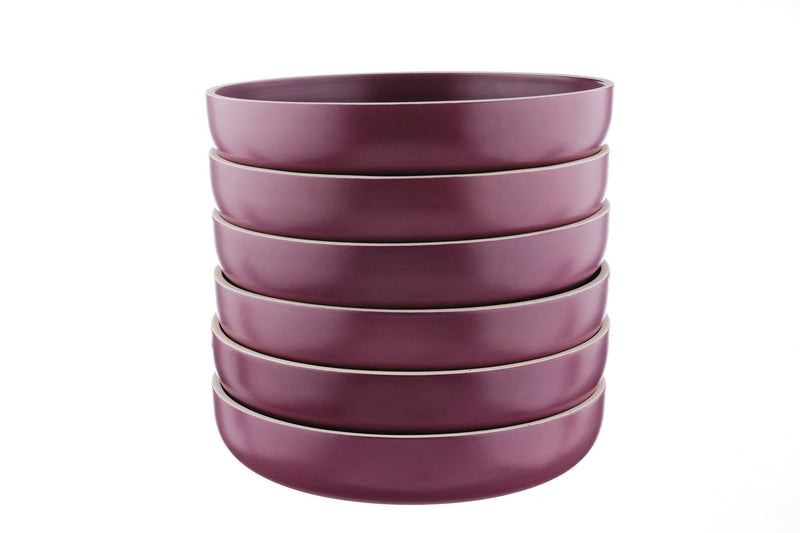Assiette creuse ORIGIN Ø22cm - 6 pièces - Prune