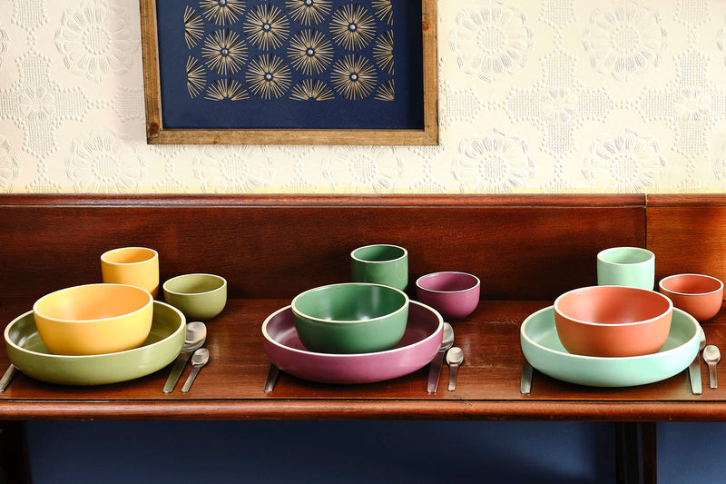 Assiette creuse ORIGIN Ø22cm - 6 pièces - Prune