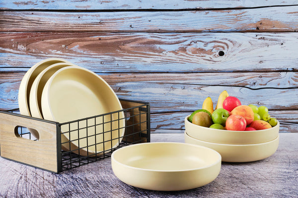 Assiette creuse ORIGIN Ø22cm - 6 pièces - Sable