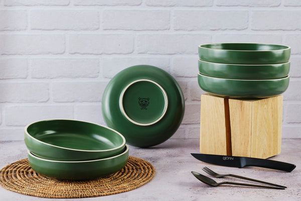 Assiette creuse ORIGIN Ø22cm - 6 pièces - Sapin