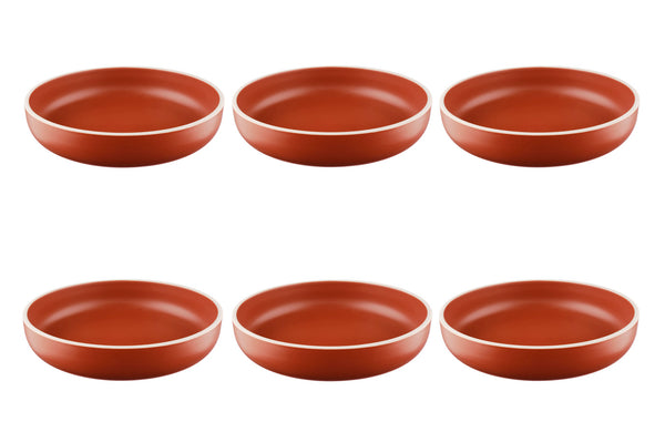 Assiette creuse ORIGIN Ø22cm - 6 pièces - Terracotta
