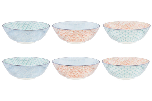 Bol PATTERN Ø21cm - 6 pièces - Pastel