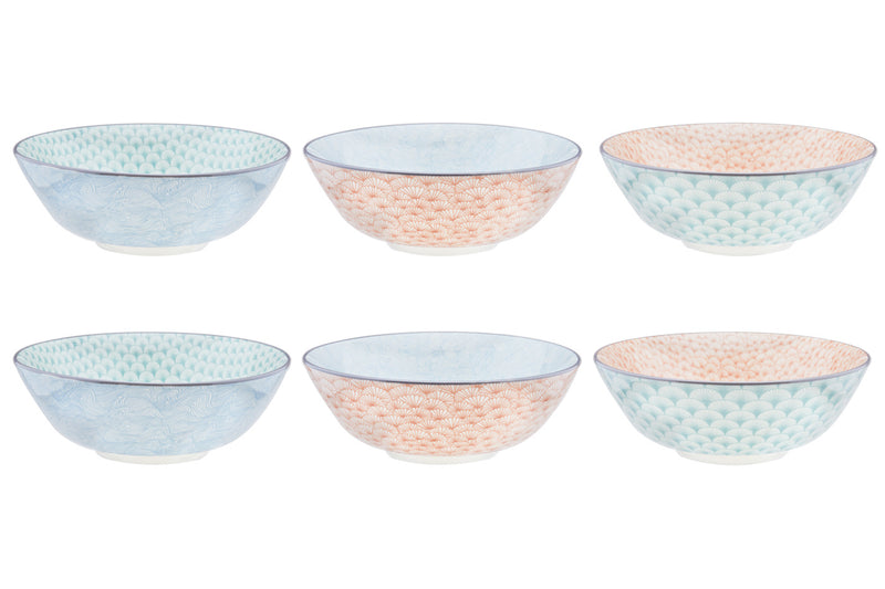 Bol PATTERN Ø21cm - 6 pièces - Pastel