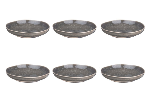 Assiette creuse STELLAR Ø22,5cm - 6 pièces - Gris béton