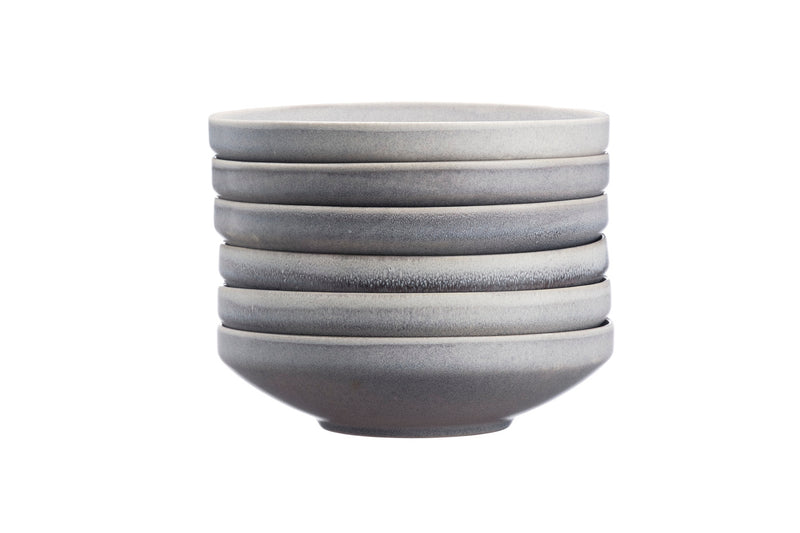Assiette creuse Ø20cm - 6 pièces - Gris lune