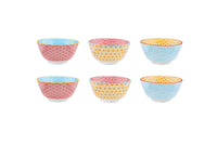 Bol PATTERN Ø12cm - 6 pièces - Color